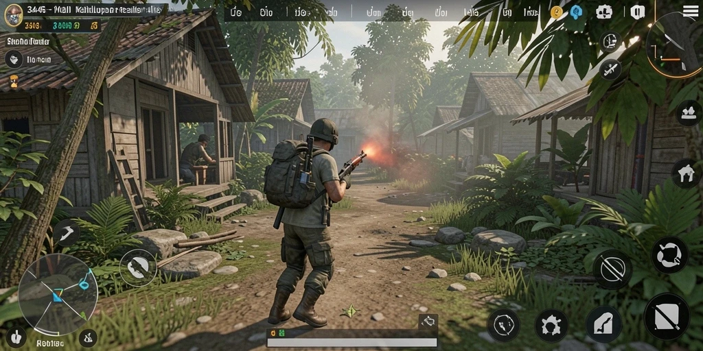 Tampilan gameplay menarik dari <strong>3446</strong> dengan berbagai aktivitas di dunia virtual.