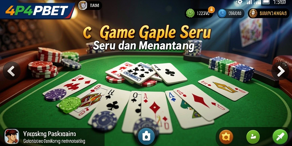 Screenshot gameplay Gaple yang seru dan mendebarkan di 4P4PBET.