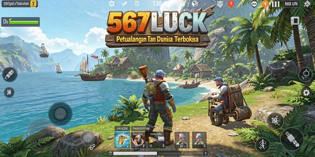 Tangkapan layar penuh aksi dari gameplay Open World 567LUCK.
