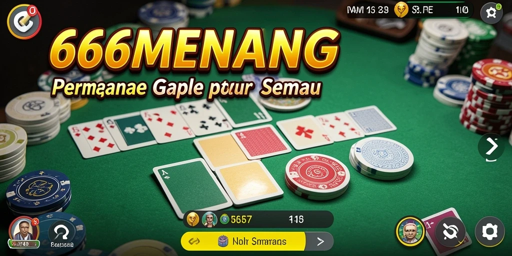 Tampilan gameplay seru permainan Gaple di 666MENANG.