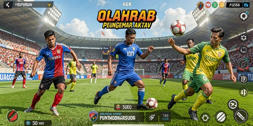 Screenshot gameplay 66K menampilkan aksi seru dalam permainan olahraga.