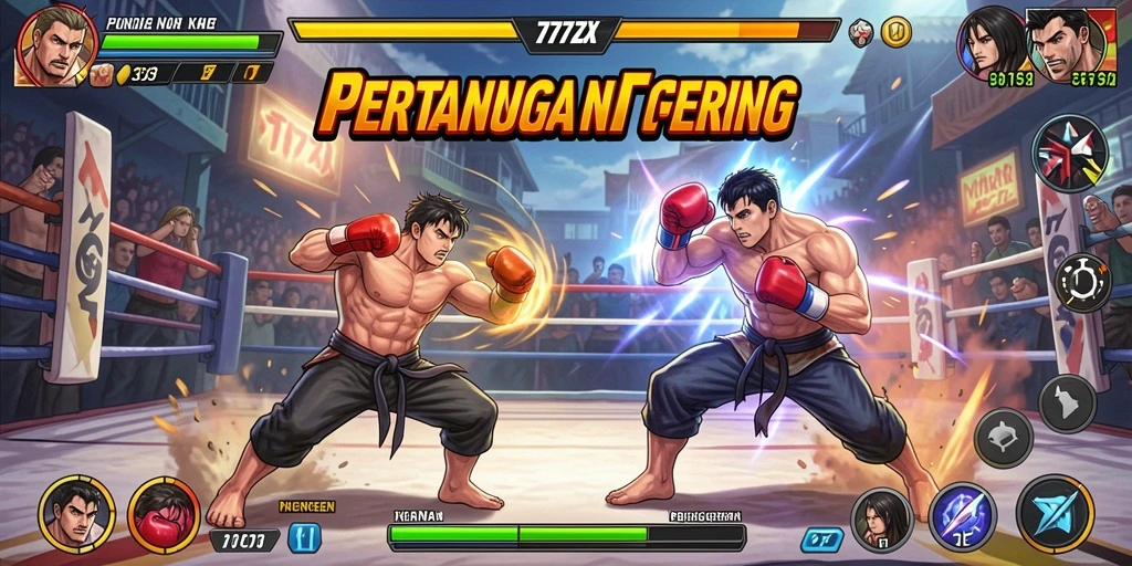 Gameplay seru dari 777ZX yang menampilkan aksi pertarungan intens.