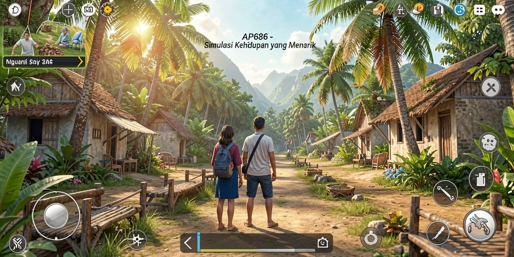 Tangkapan layar menampilkan gameplay AP686 dengan aktivitas yang menarik.
