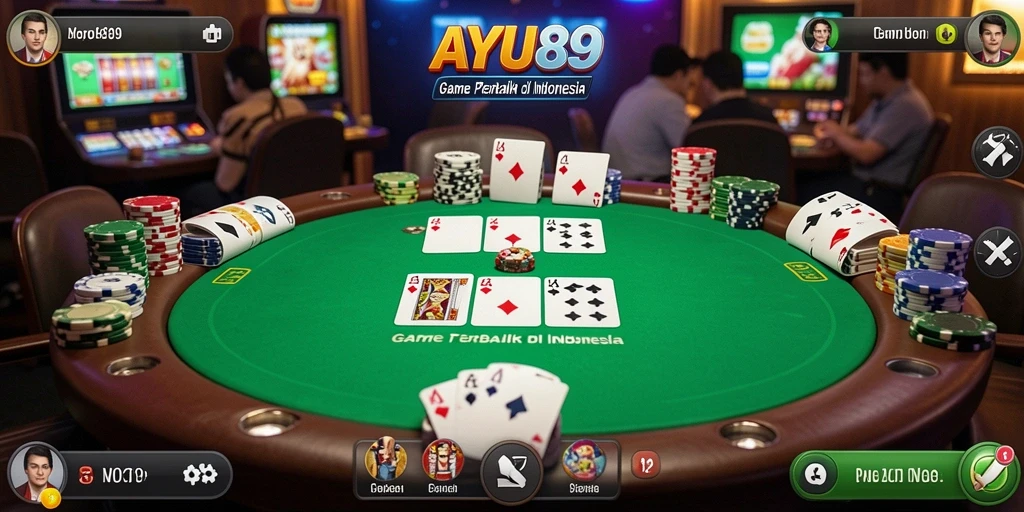 Tampilan menarik dari gameplay AYU89 yang penuh strategi Poker.