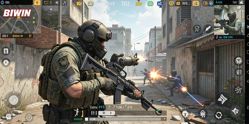 Tampilan menarik dari gameplay BIWIN dengan pertempuran intens.