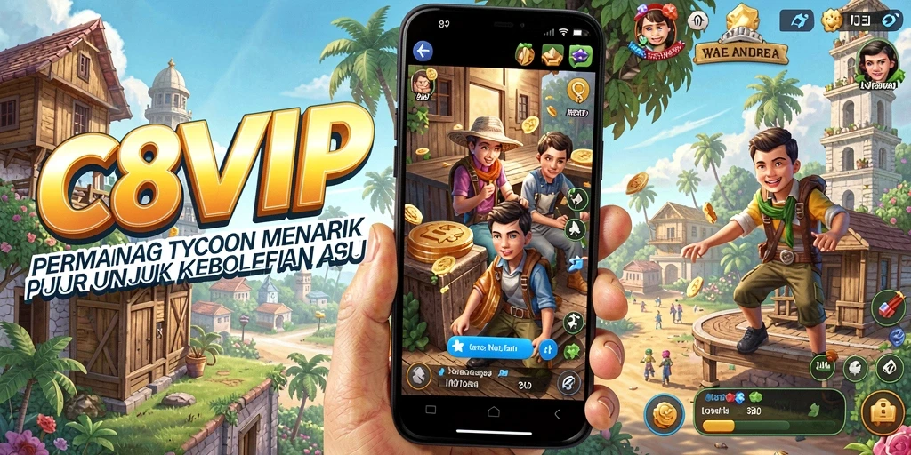 Tampilan gameplay C8VIP yang menarik dan penuh strategi Tycoon.