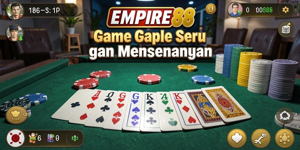 Tampilan gameplay menarik dari game Gaple EMPIRE88.