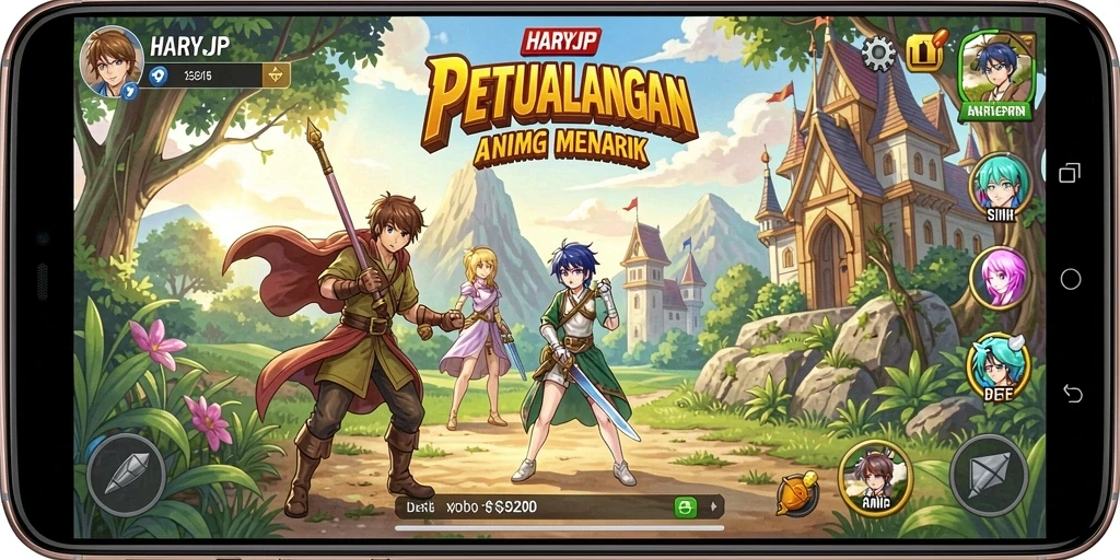 Tangkapan layar <strong>HARAPJP</strong> menampilkan momen seru dalam pertarungan anime.