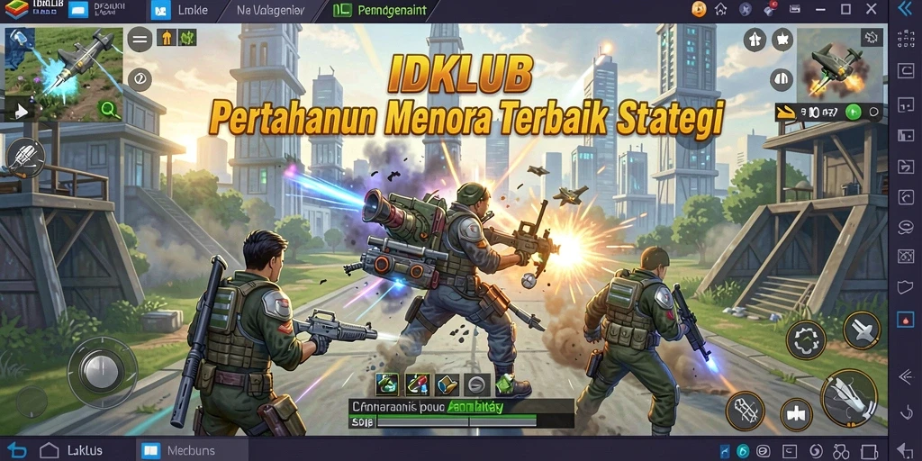 Tampilan gameplay menara yang menakjubkan di IDKLUB.
