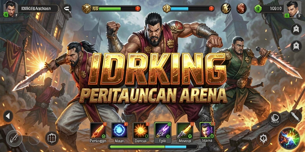 Screenshot tampilan pertarungan seru dalam IDRKING.