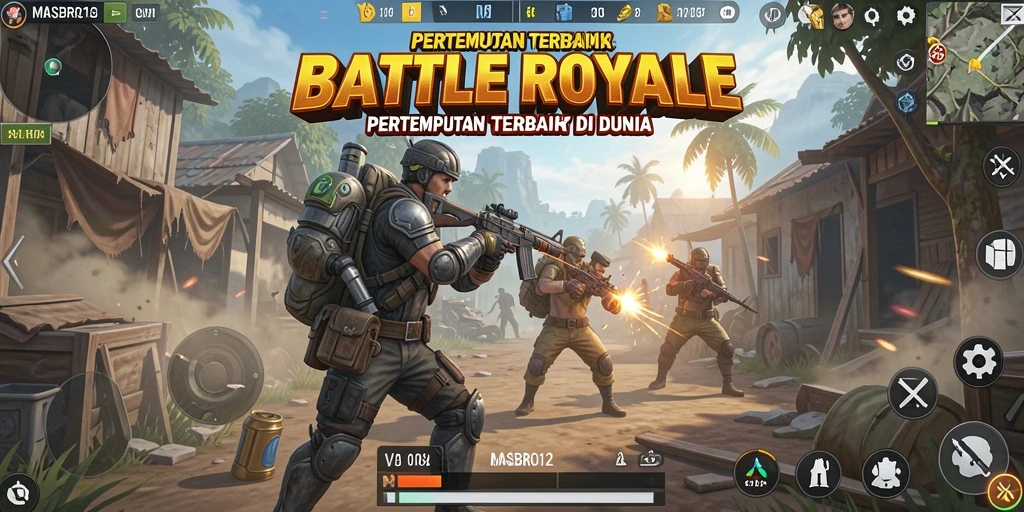 Tampilan seru gameplay pertempuran di MASBRO12.