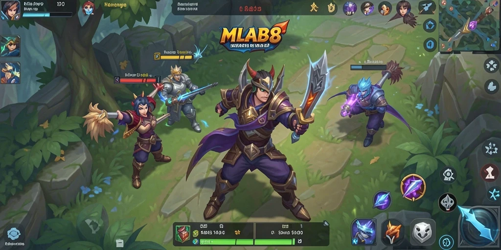 Tampilan gameplay utama MLBB8 yang seru dan berwarna.