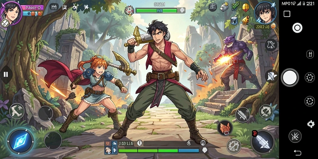 Screenshot MPO1221 menampilkan aksi mendebarkan dalam dunia Anime.
