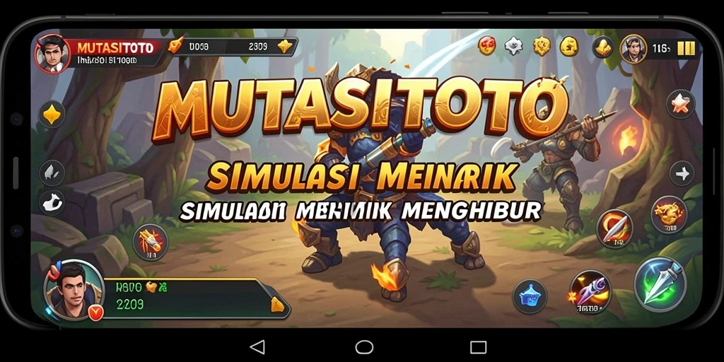 Screenshot gameplay MUTASITOTO yang menunjukkan interaksi karakter dan lingkungan.