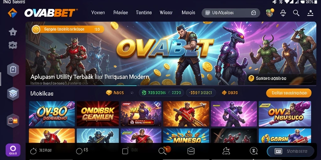 Tampilan antarmuka OVABET yang modern dan intuitif.