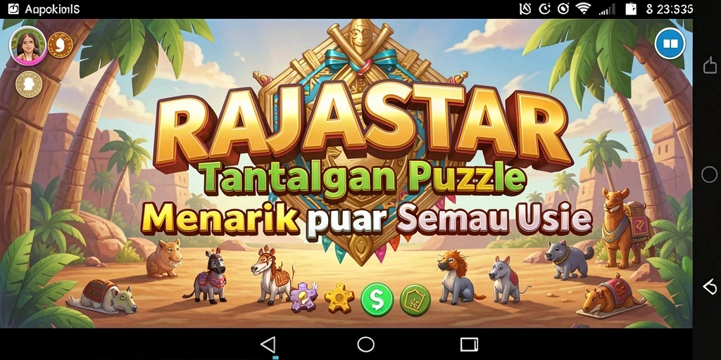 Screenshot gameplay RAJASTAR dengan tantangan Puzzle yang menarik.