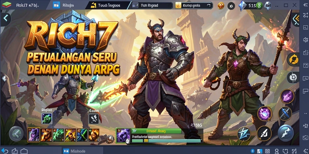 Screenshot gameplay RICH7 menampilkan aksi seru dalam pertempuran ARPG.