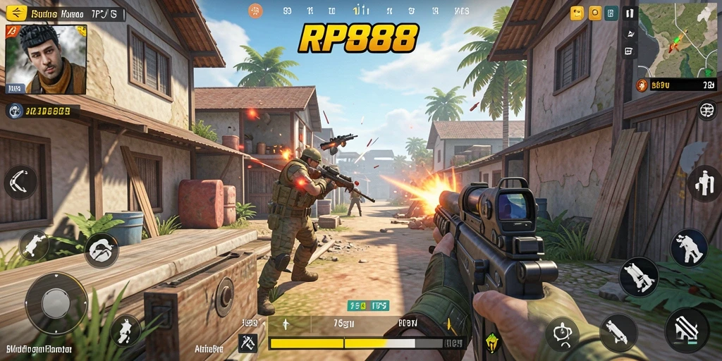 Gameplay RP888 yang penuh aksi dan strategi di dunia TPS.