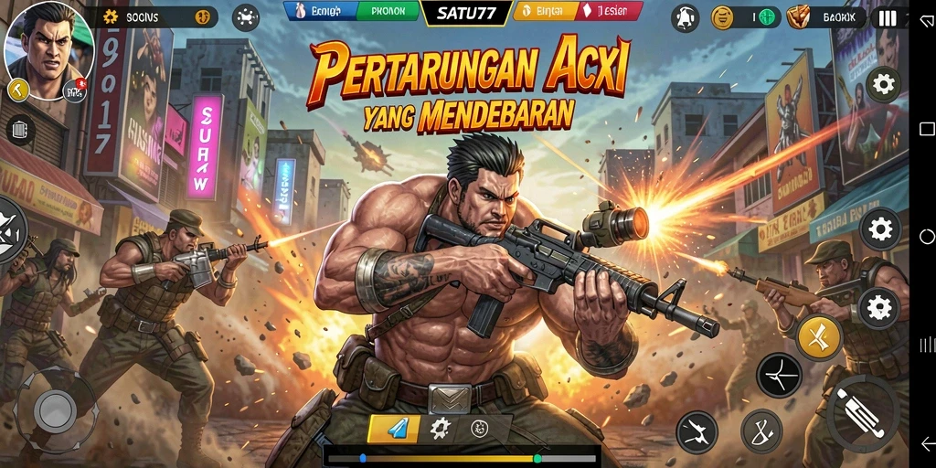 Gameplay mendebarkan dari SATU77 yang penuh aksi.