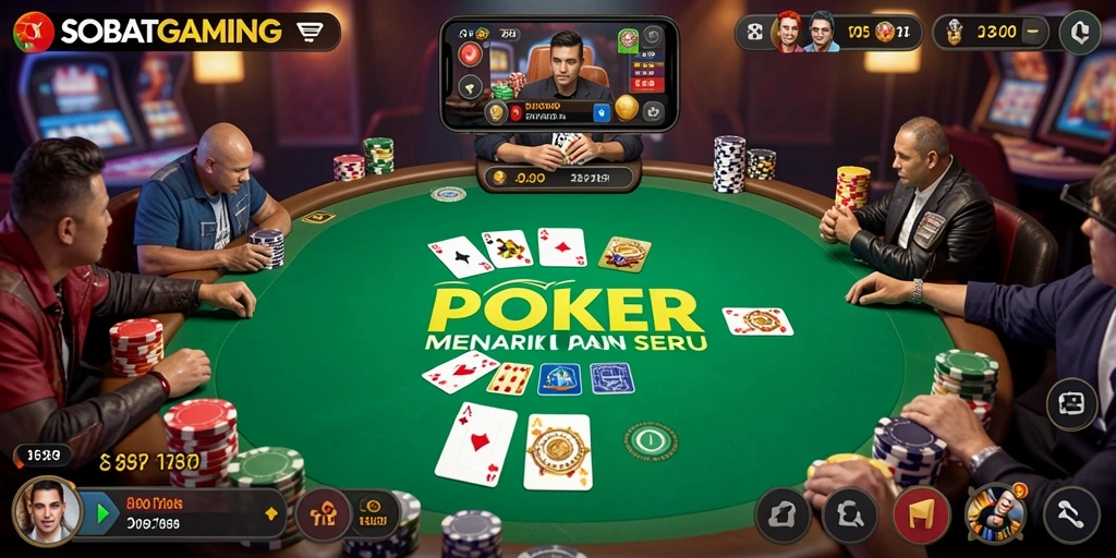 Tampilan gameplay seru dan interaktif permainan Poker.