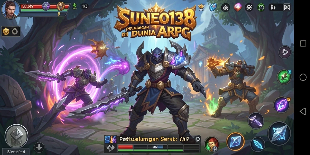 Tampilan menakjubkan dari gameplay ARPG SUNEO138 saat bertarung.