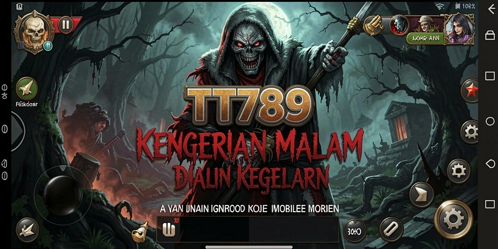 Screenshot gameplay menampilkan suasana menyeramkan dan karakter yang terjebak dalam kegelapan.